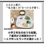 小学２年生のおうち起業。７歳児が２時間半かけて一人で作ったランチが凄かった！（お金の教育26）